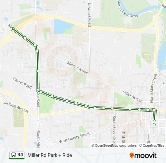34 Bus Line Map