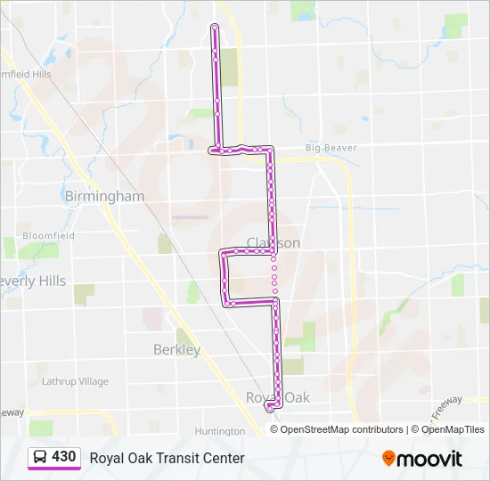 430 Bus Line Map