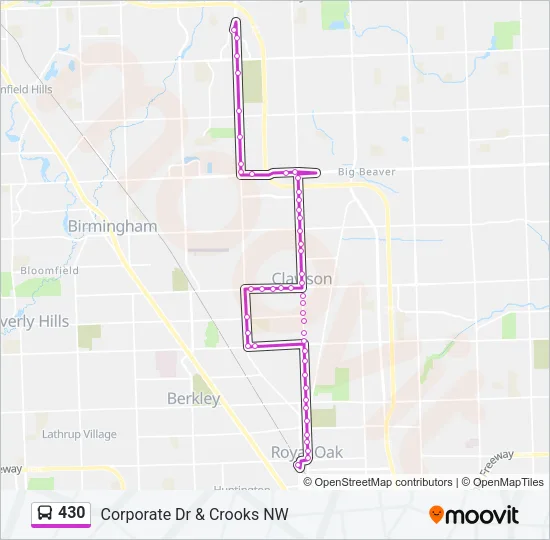 430 Bus Line Map