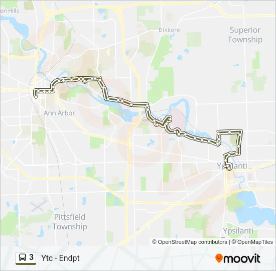 3 Bus Line Map