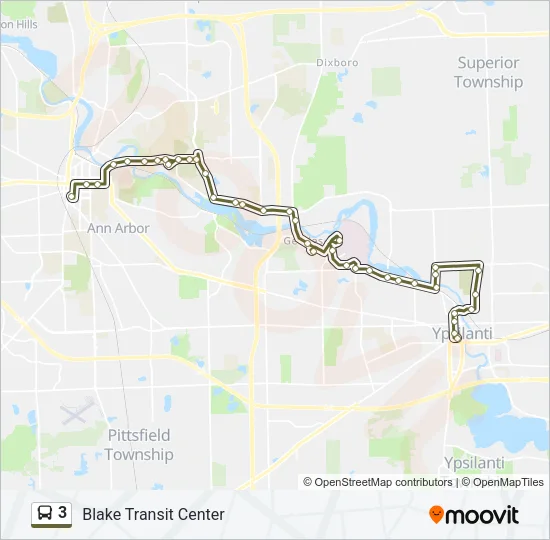 3 Bus Line Map