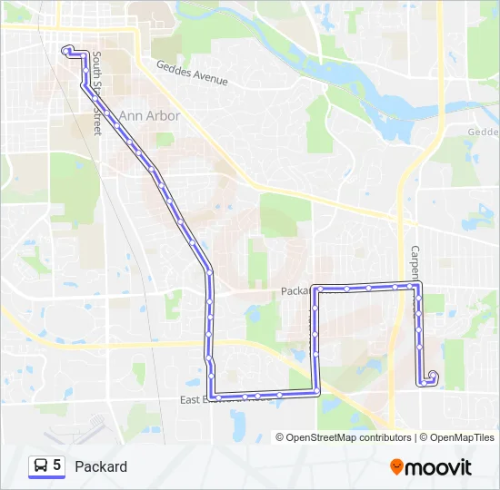 5 Bus Line Map