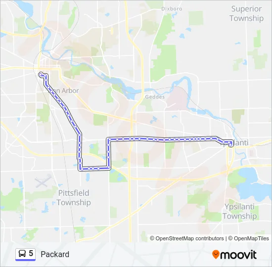 5 Bus Line Map