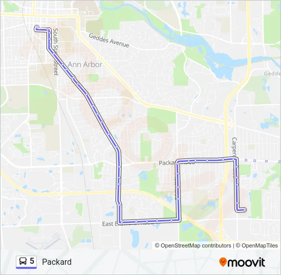 5 Bus Line Map