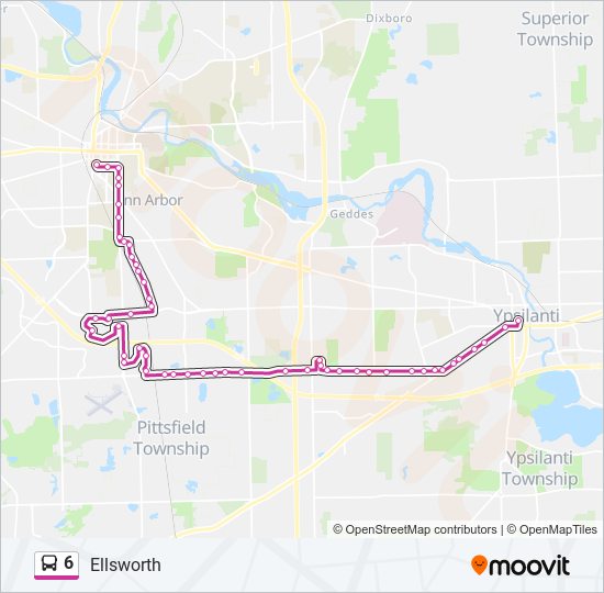 6 bus Line Map