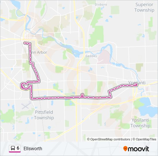 6 bus Line Map