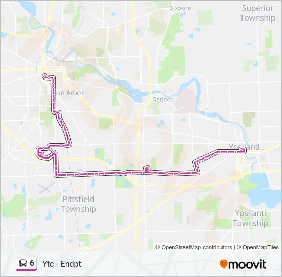 6 Bus Line Map