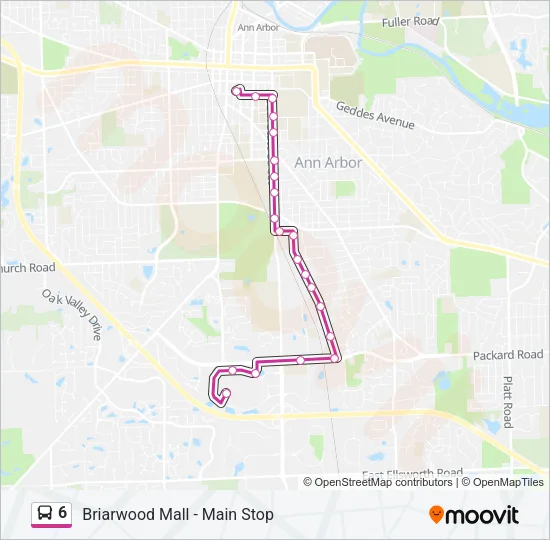 6 Bus Line Map