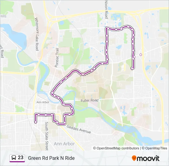 23 Bus Line Map