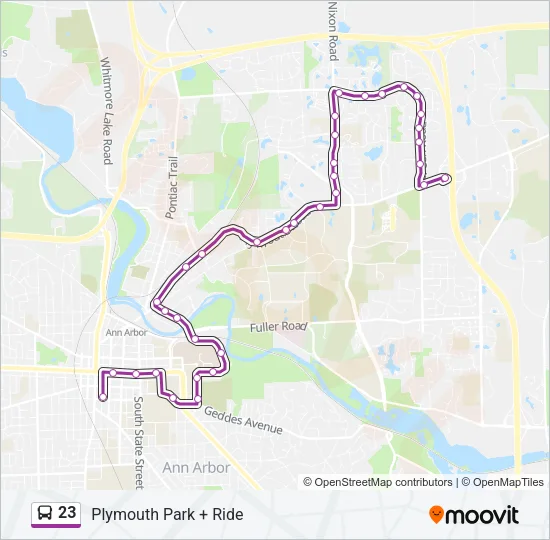 23 Bus Line Map