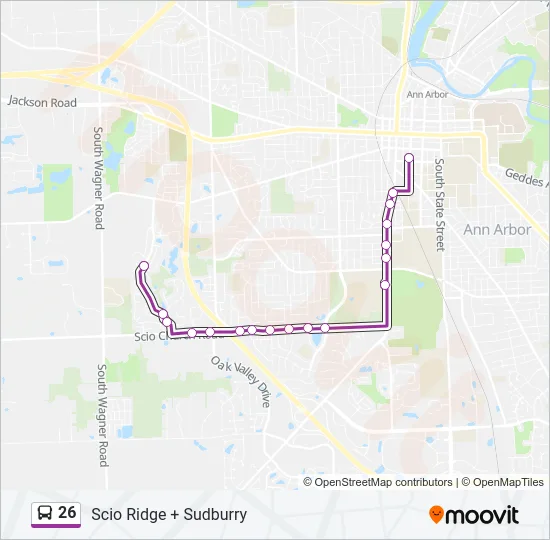 26 Bus Line Map