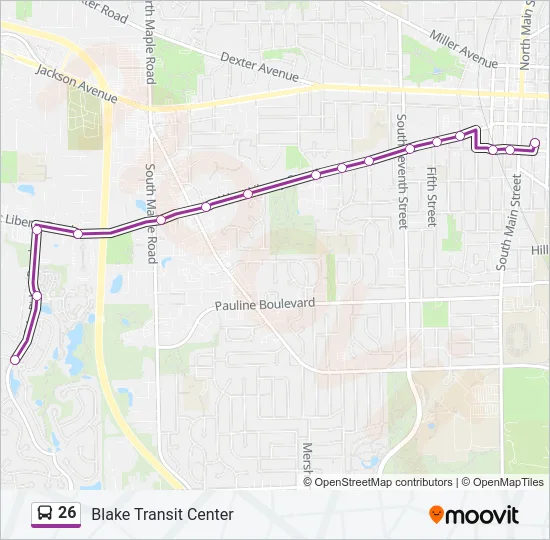 26 Bus Line Map