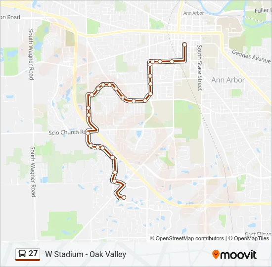 27 Bus Line Map