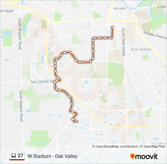 27 Bus Line Map