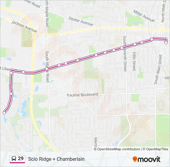 29 Bus Line Map