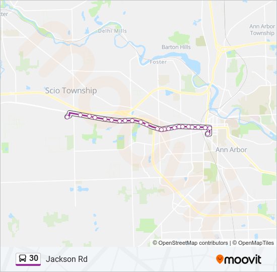 30 bus Line Map