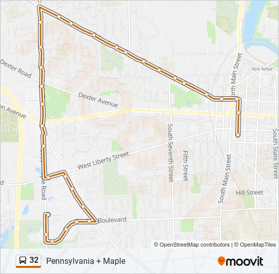 32 bus Line Map