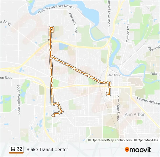 32 Bus Line Map