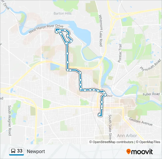 33 Bus Line Map