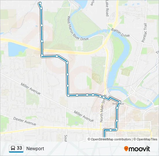 33 Bus Line Map