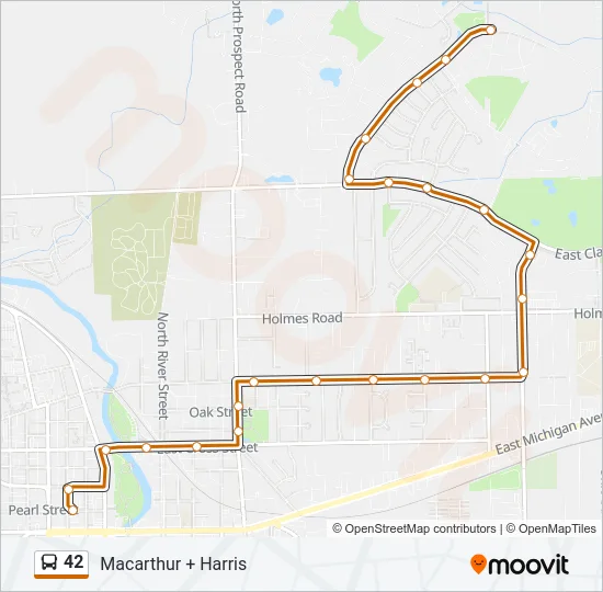 42 Bus Line Map