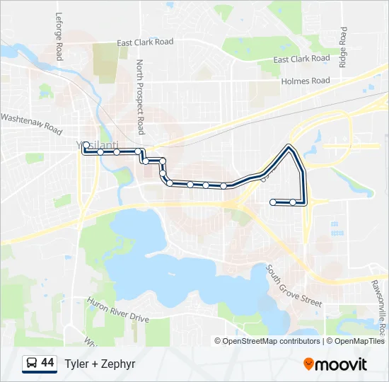 44 Bus Line Map