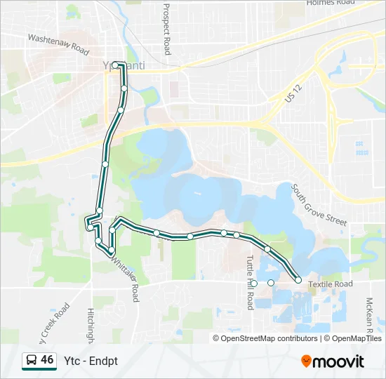 46 Bus Line Map