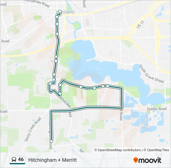 46 Bus Line Map