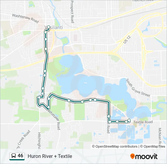 46 Bus Line Map