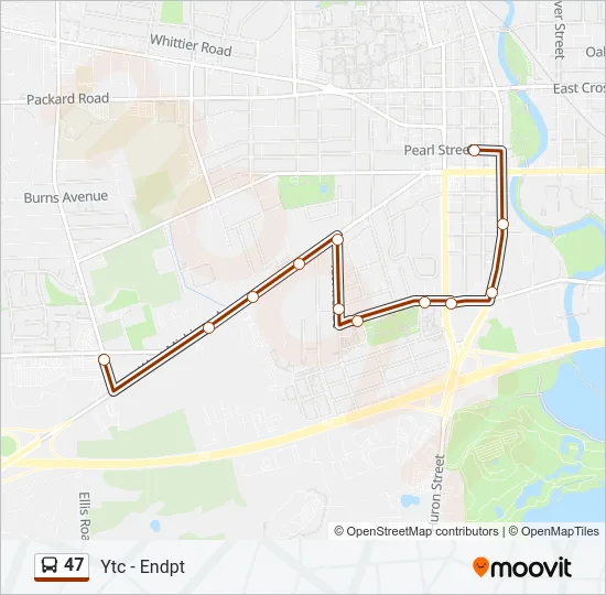 47 Bus Line Map