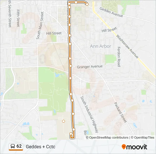 62 Bus Line Map