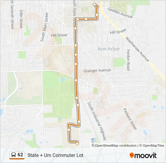 62 Bus Line Map