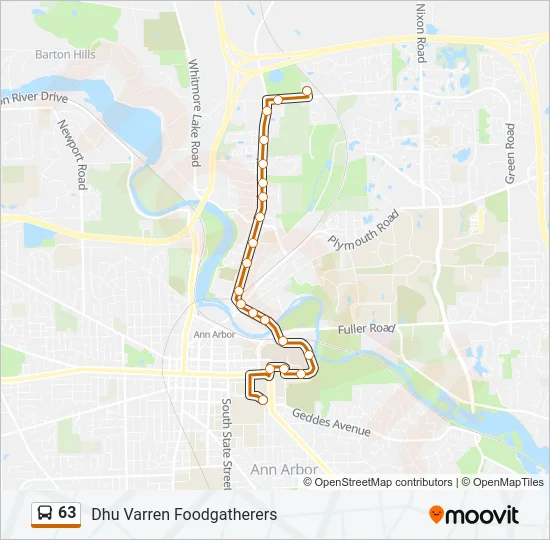 63 Bus Line Map