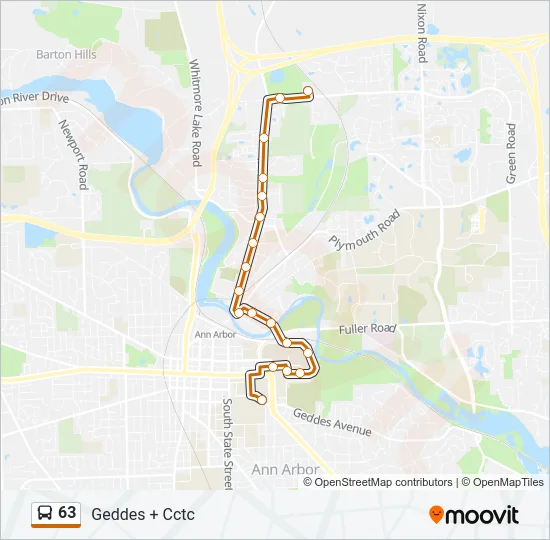 63 Bus Line Map