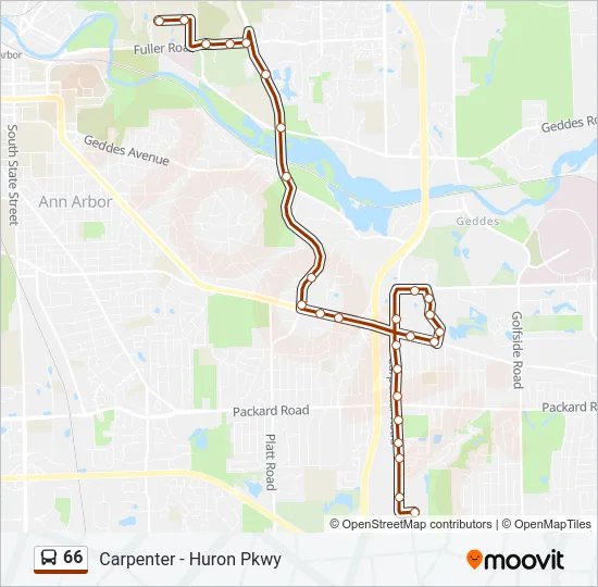 66 Bus Line Map