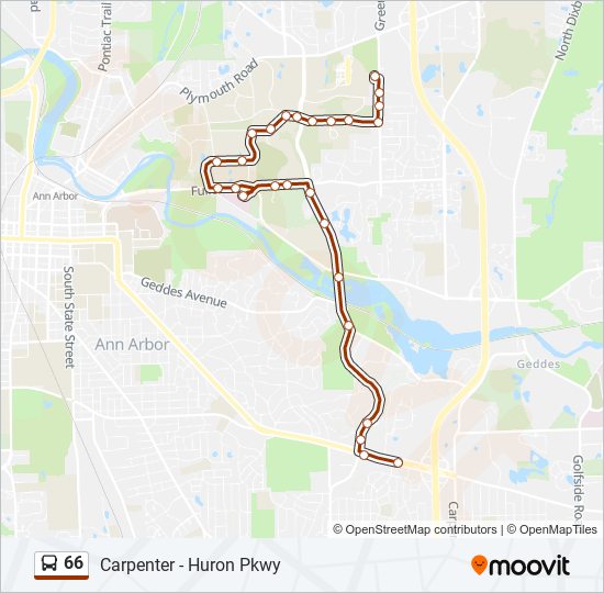 Mapa de 66 de autobús