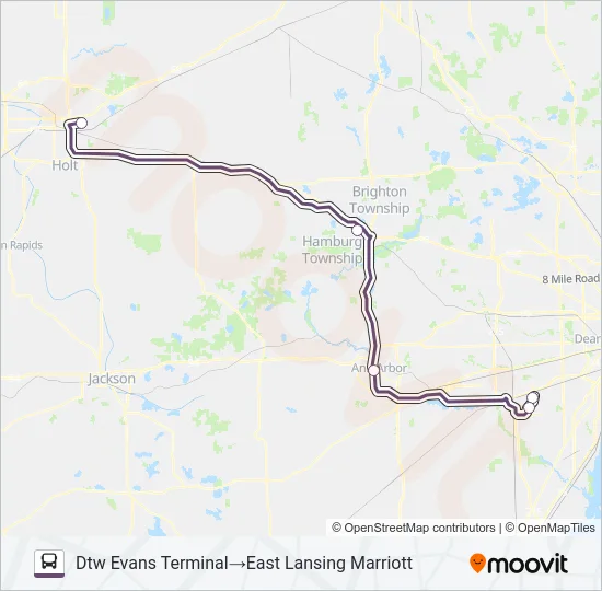 MICHIGAN FLYER Bus Line Map