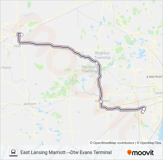 MICHIGAN FLYER Bus Line Map