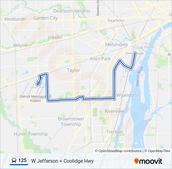 Mapa de 125 de autobús