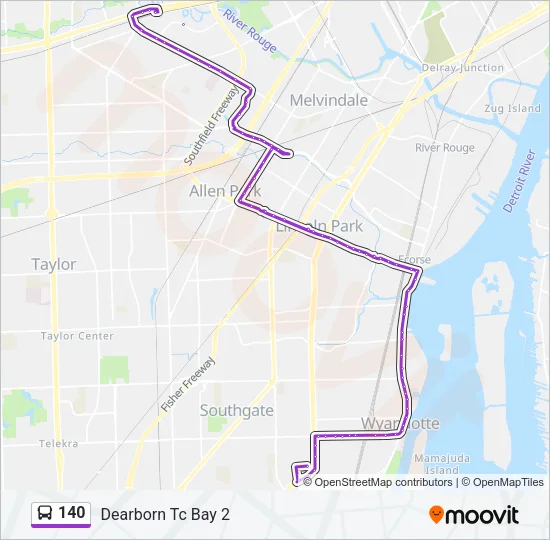 140 Bus Line Map