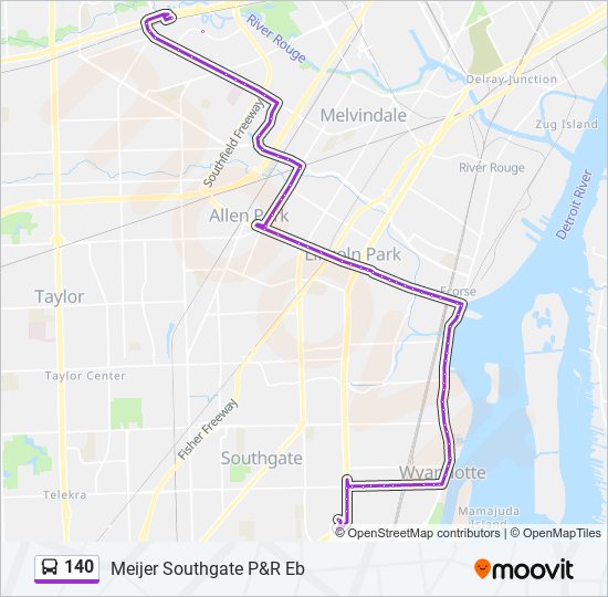 Directions To Meijer From My Location 140 Route: Schedules, Stops & Maps - Meijer Southgate P&R Eb (Updated)