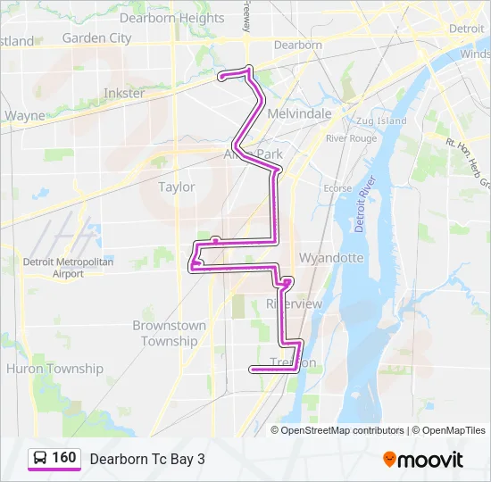 160 Bus Line Map