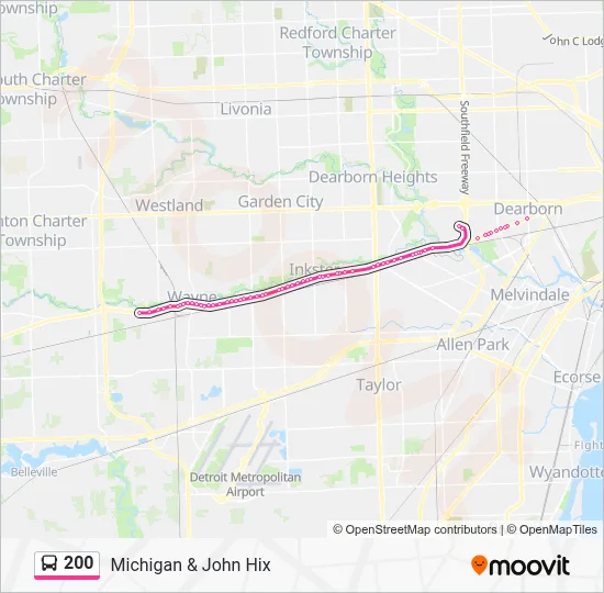 200 Route: Schedules, Stops & Maps - Michigan & John Hix (Updated)