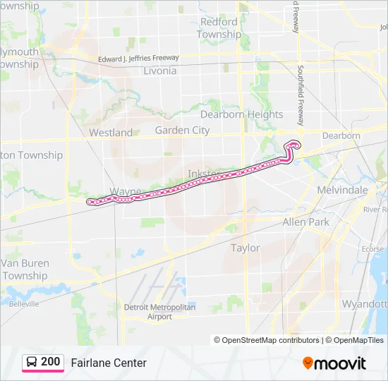 200 Bus Line Map