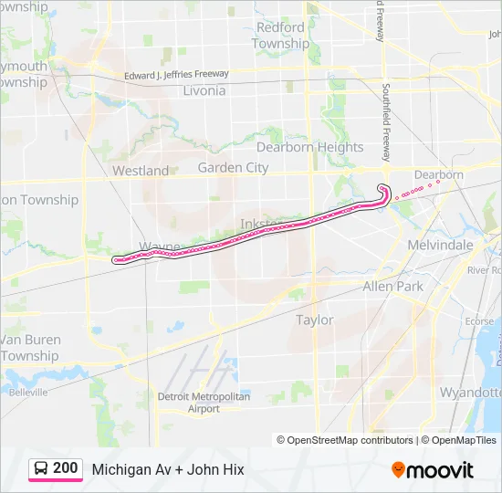 200 Bus Line Map