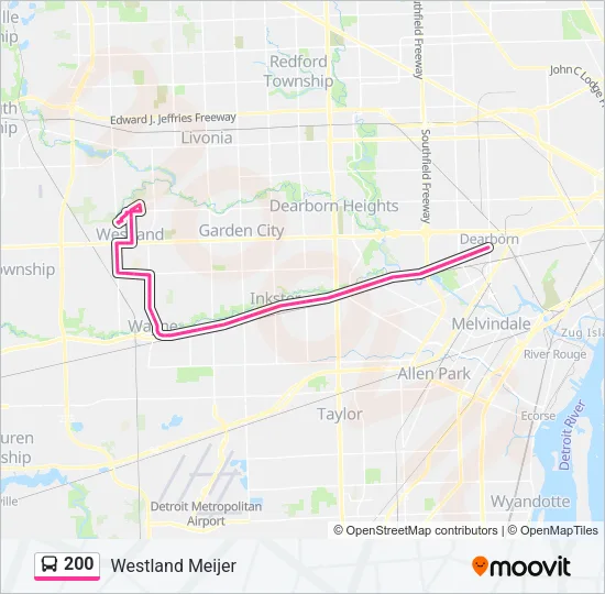 200 Bus Line Map