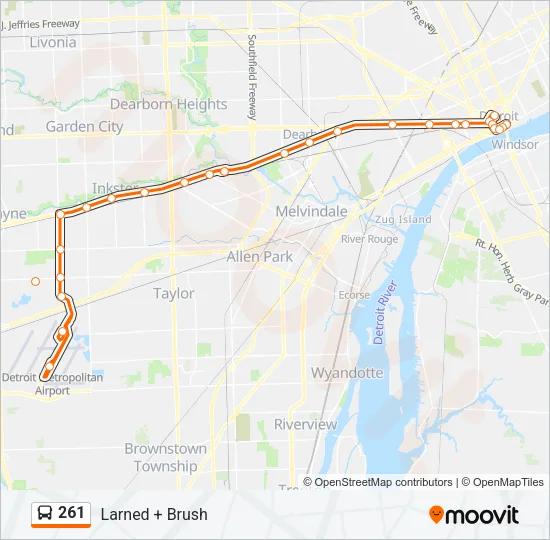 261 Bus Line Map