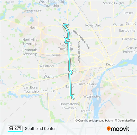 275 Bus Line Map