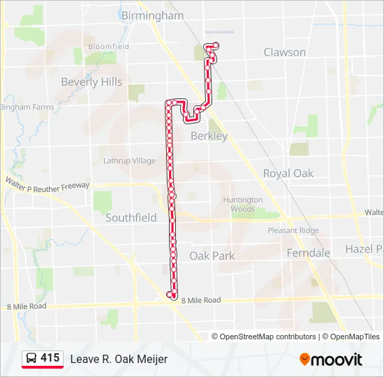 415 Bus Line Map