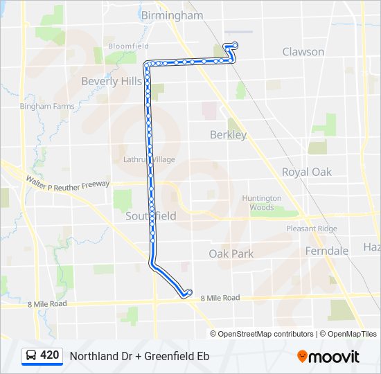 420 bus Line Map